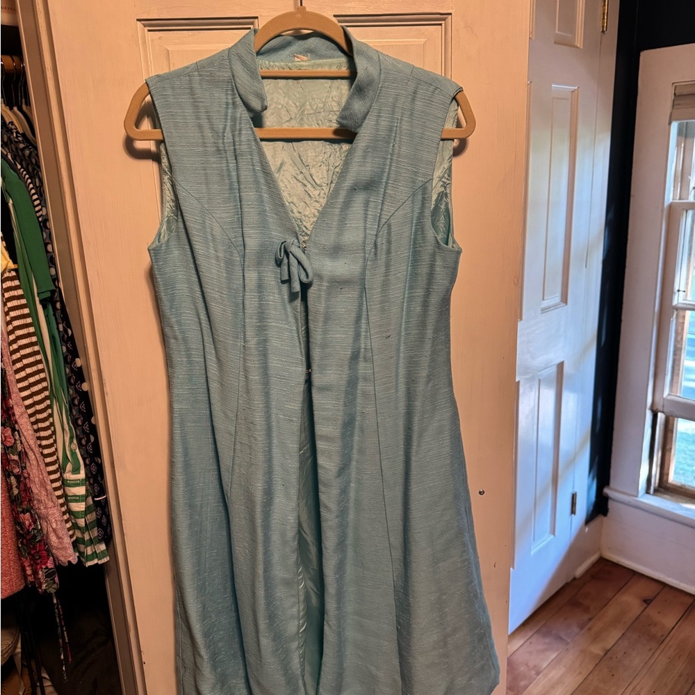 Vintage Sleeveless Light Blue Vest